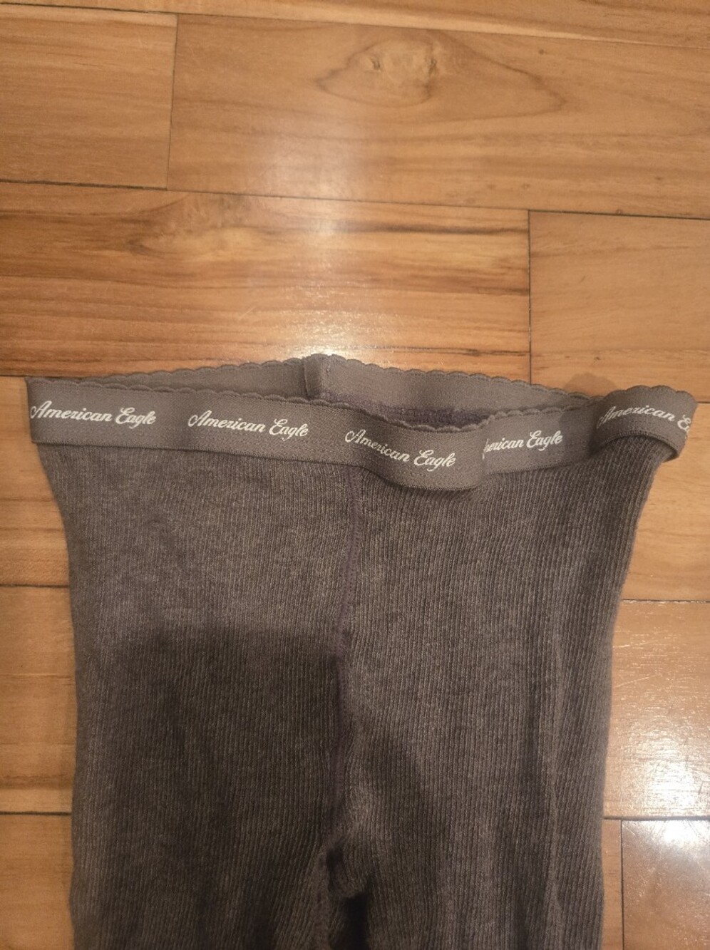 Soft Brown Ribbed Tights - Picture 2 of 4